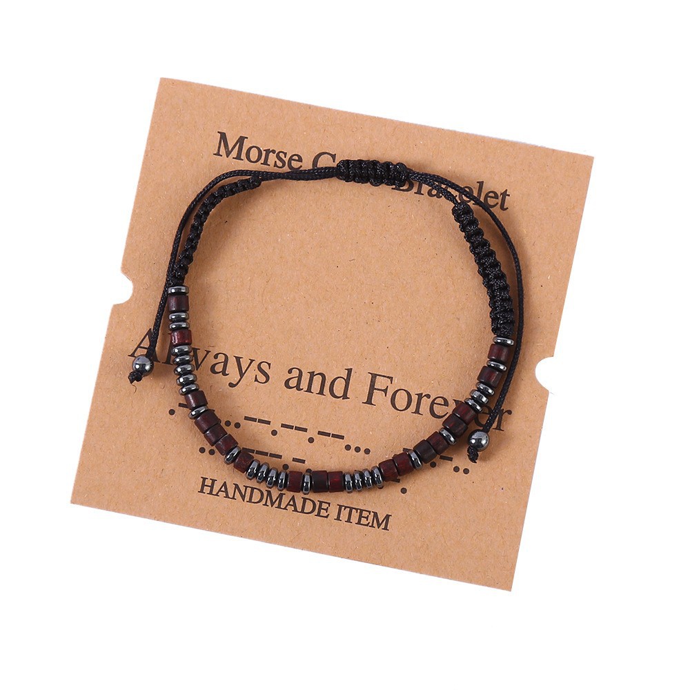 15g Weight Iron Stone Pendant Material Drawstring Bracelets Classification rope Chain Material 1 Piece Quantity Holiday, Daily Occasion rope, Iron Stone Material Geometric Pattern Unisex Gender Beaded, Braid Design Classic Style Style Classic Style Geometric Rope Iron Stone Wholesale Drawstring Bracelets 18