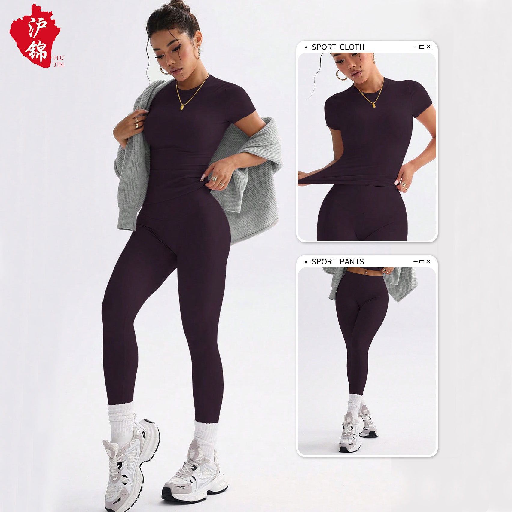 Cross-Border European and American High-Elastic Tight-Fitting Tummy-Tightening Butt-Lifting Pilates Outer Wear Sports Short-Sleeved Trousers Yoga Suit