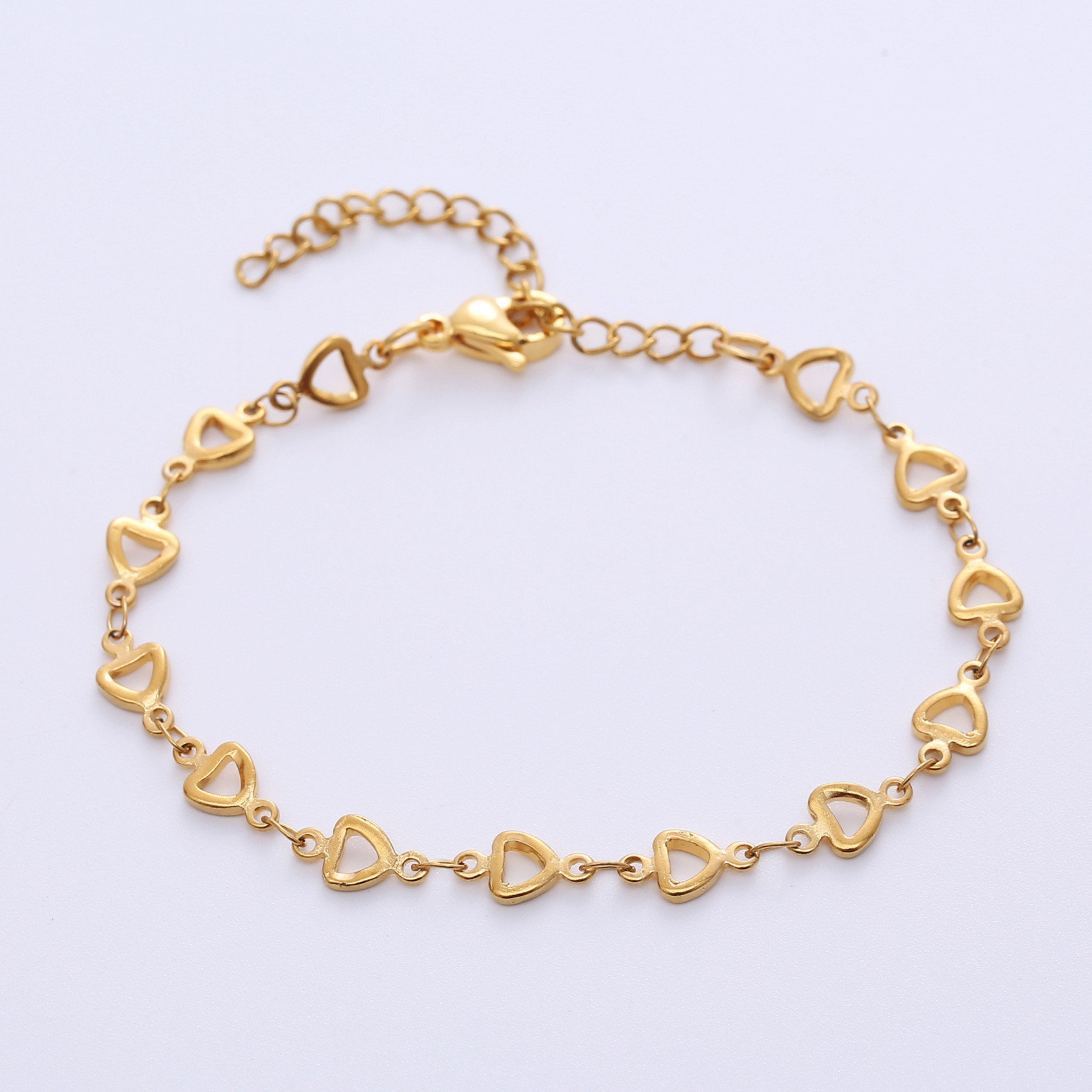 10g Weight Bracelets, Necklace Classification 1 Piece Quantity Holiday, Daily Occasion 304 Stainless Steel Material Heart Shape, Solid Color Pattern Women's Gender Simple Style Style Wholesale Jewelry Simple Style Heart Shape Solid Color 304 Stainless Steel Bracelets Necklace 4