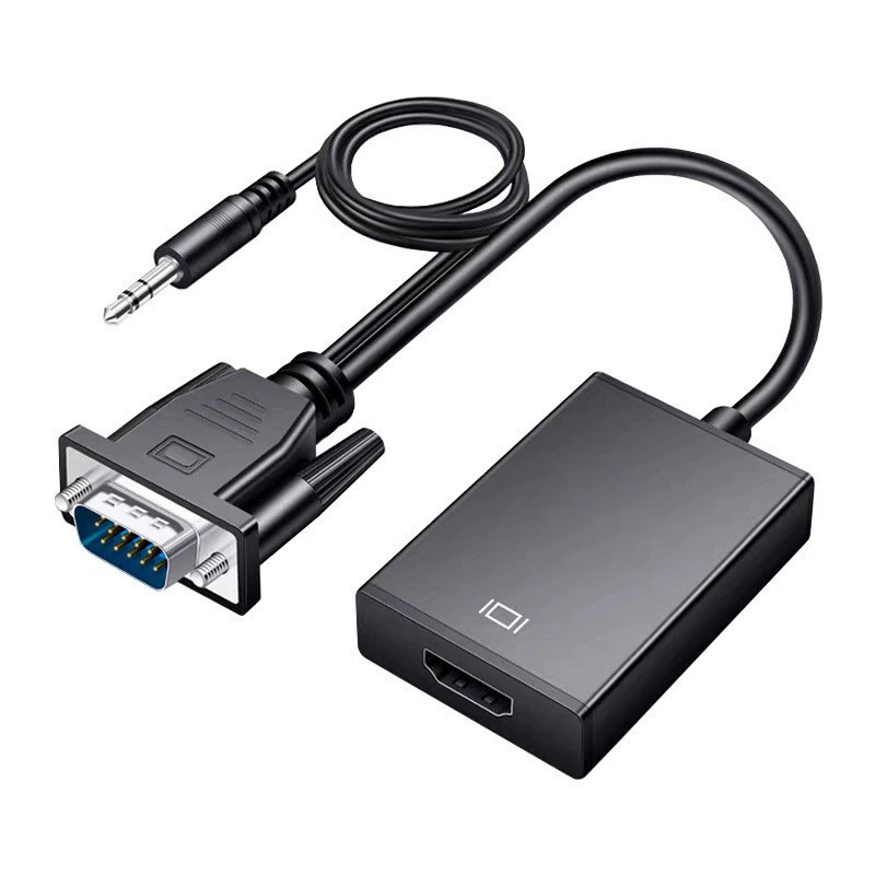 HDMI к VGA с аудио, конвертер питания, кабель VGA, HDMI аудио и видео, ротор высокое разрешение компьютера
