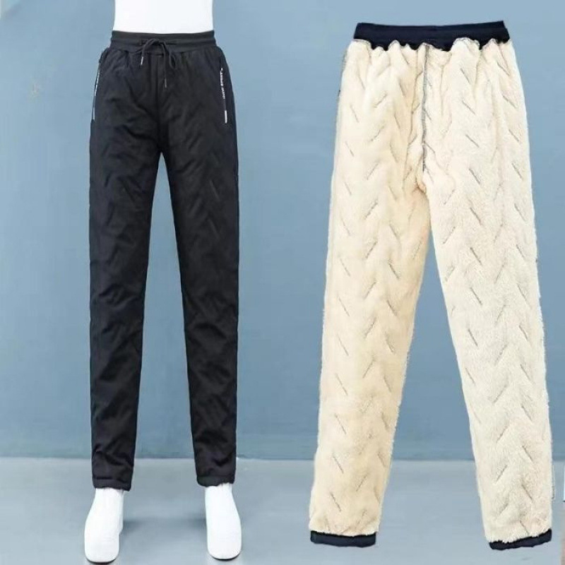 2024 nuevo estilo pantalones de algodón de gran tamaño para mujer invierno más pantalones de nieve gruesos de terciopelo pantalones de algodón a prueba de viento y lana de cordero cálida image 8