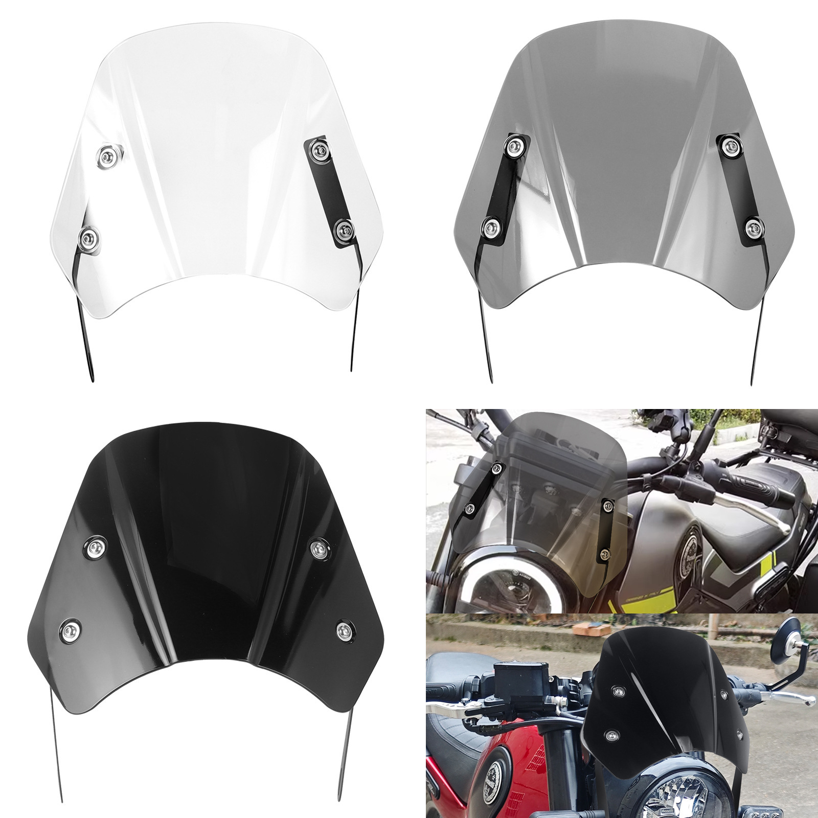 Motorcycle Retro Modification 5-7inch Universal Headlight Headlight Retro Windshield Windproof Wind Deflector