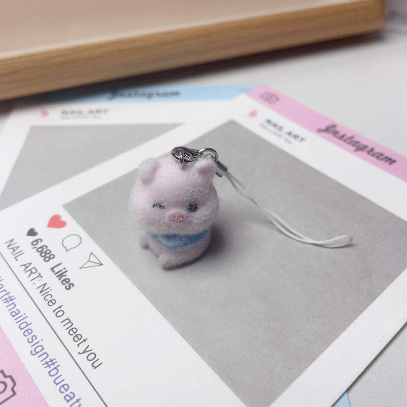 樹脂植毛立体漫画かわいい豚ペンダント DIY キーホルダーバッグ装飾ジュエリーアクセサリー|undefined