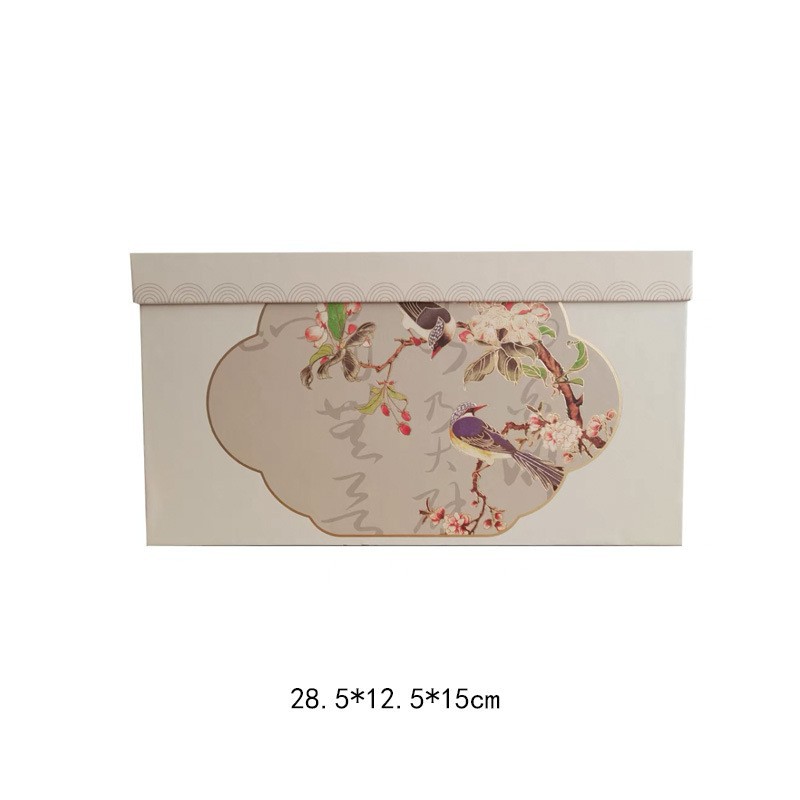 2026 Año Nuevo estampado redondo abrazar barril caja de regalo de barril de regalo de Año Nuevo estilo chino de flores de flores de barril de regalo
