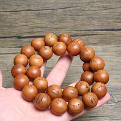 雷擊棗木佛珠手串二十八星宿手串念珠2.0 19顆紫薇諱手工打磨順紋