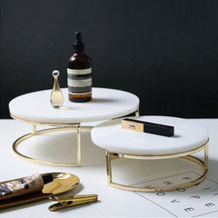 ins北歐風創意天然大理石蛋糕托盤甜品台擺件展示架美食攝影擺台