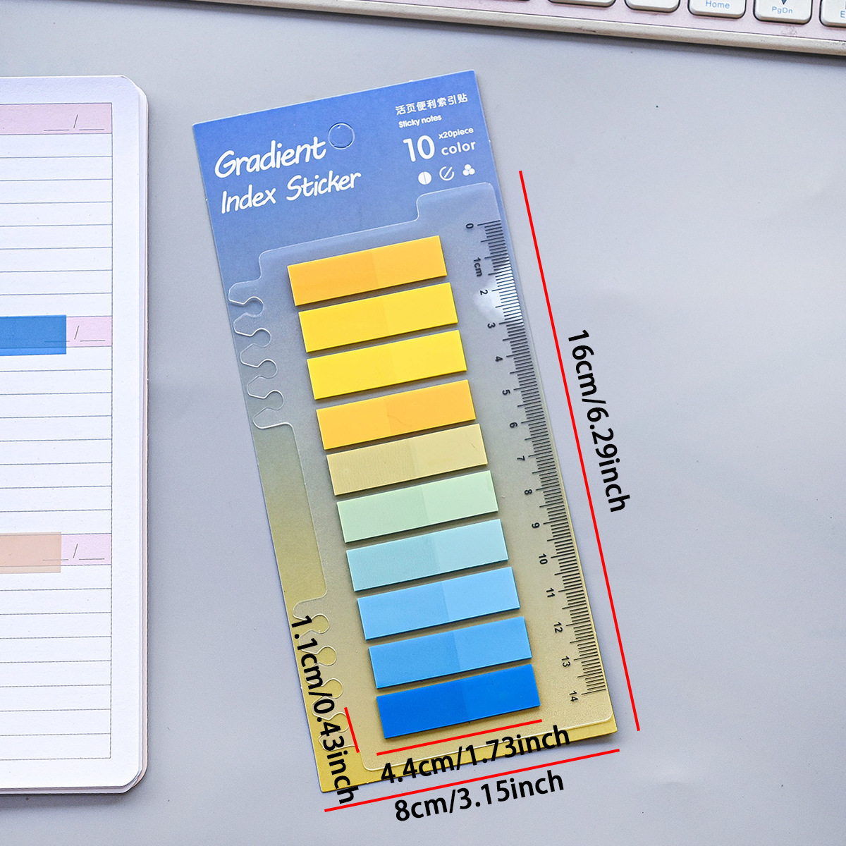 Venta al por mayor transfronteriza Xiyin Morandi Color Pet Post-it Pegatinas de índice transparente Pegatinas de notas adhesivas