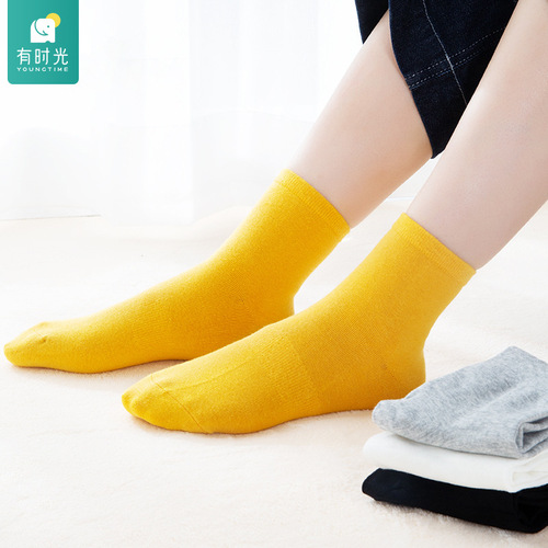 Time-consuming disposable socks travel wash-free men's and women's thin outdoor travel cotton socks sweat-absorbent socks mid-tube socks