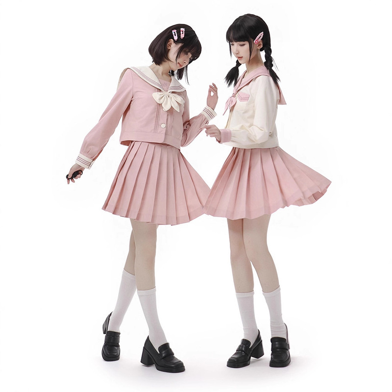 Original Jk Uniform Authentic Set, Long Skirt, Three-Piece Basic Student Outfit, Full Set of School Sailor Uniform, Autumn Japanese Style