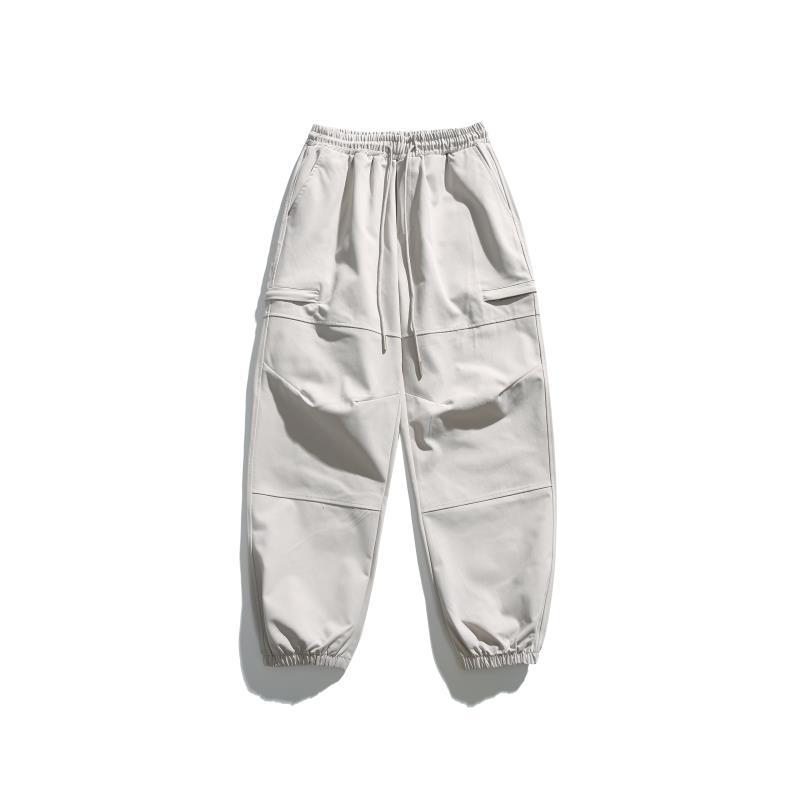 Yidao Vintage Spring Simple Texture Drawstring Tapered Casual Pants Fashion Personality Slim Fit Pants Men And Womeny