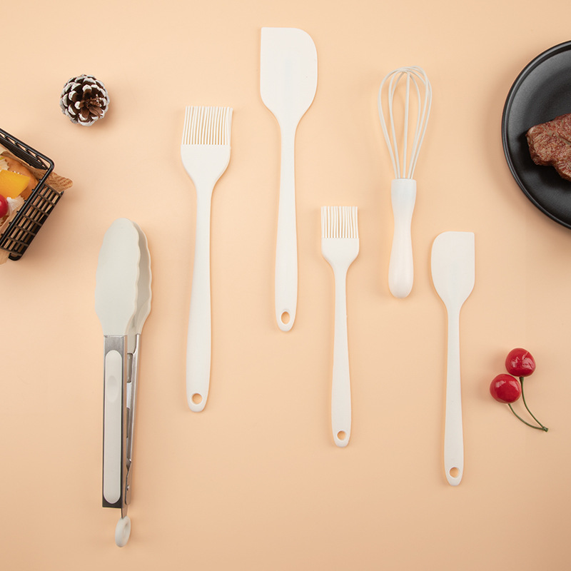 Silicone Baking Tools suit Silicone Scraper Oil Brush Cake Spatula Stirring Egg Bater BBQ Food Holder Wholesale