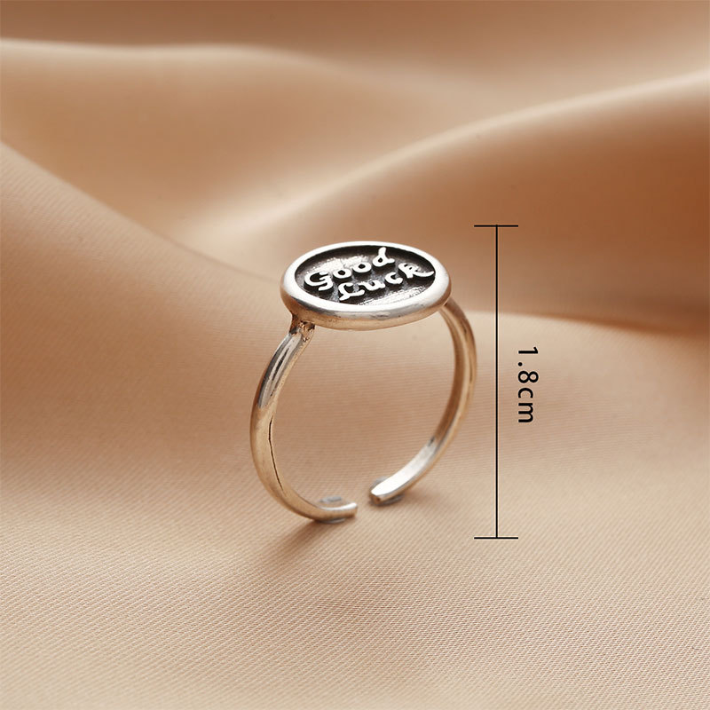 Korean version Dongdaemun Taeyin Castle ring, a retro, aged, individualistic, and cool style open ring accessory on Instagram pic 19