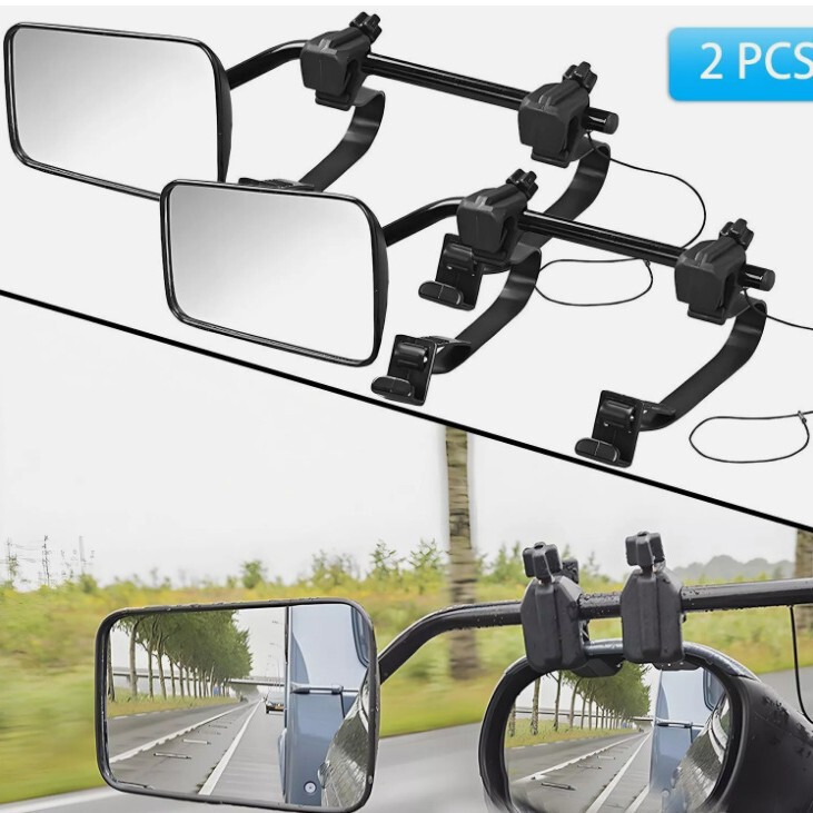 Cross-Border Belt-Type Installation Trailer Rv Extension Mirror Towing Car Large Field of View Rearview Mirror Trailer Mirror Additional Mirror