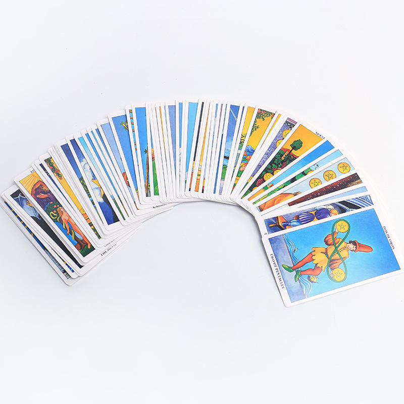 Cartas de tarot bilingües clássicas espanhol-inglês para jogos_voghion.com