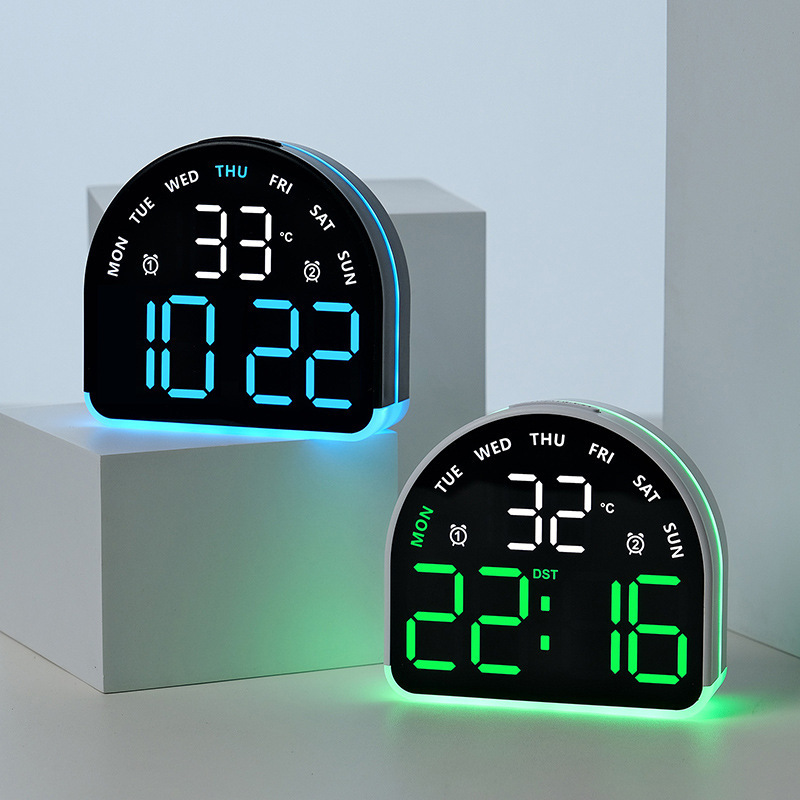 Nuevo reloj electrónico LED de luz de atmósfera reloj multifuncional de iluminación doméstica mostrando la temperatura del reloj de mesa 552