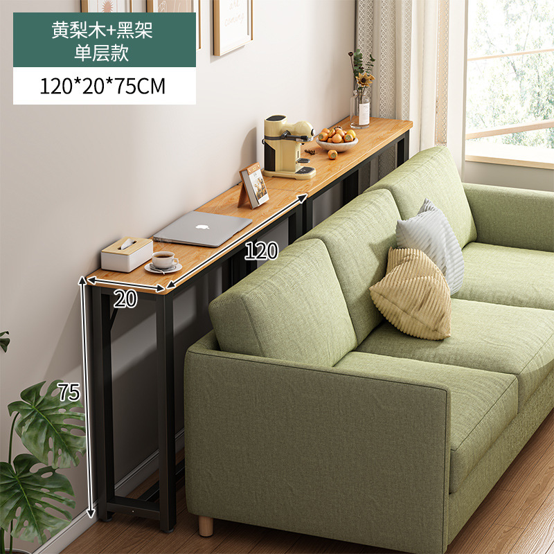 Mesa de barra larga simple y moderna, escritorio de escritorio estrecho, escritorio de computadora, escritorio de estudio, escritorio de escritorio