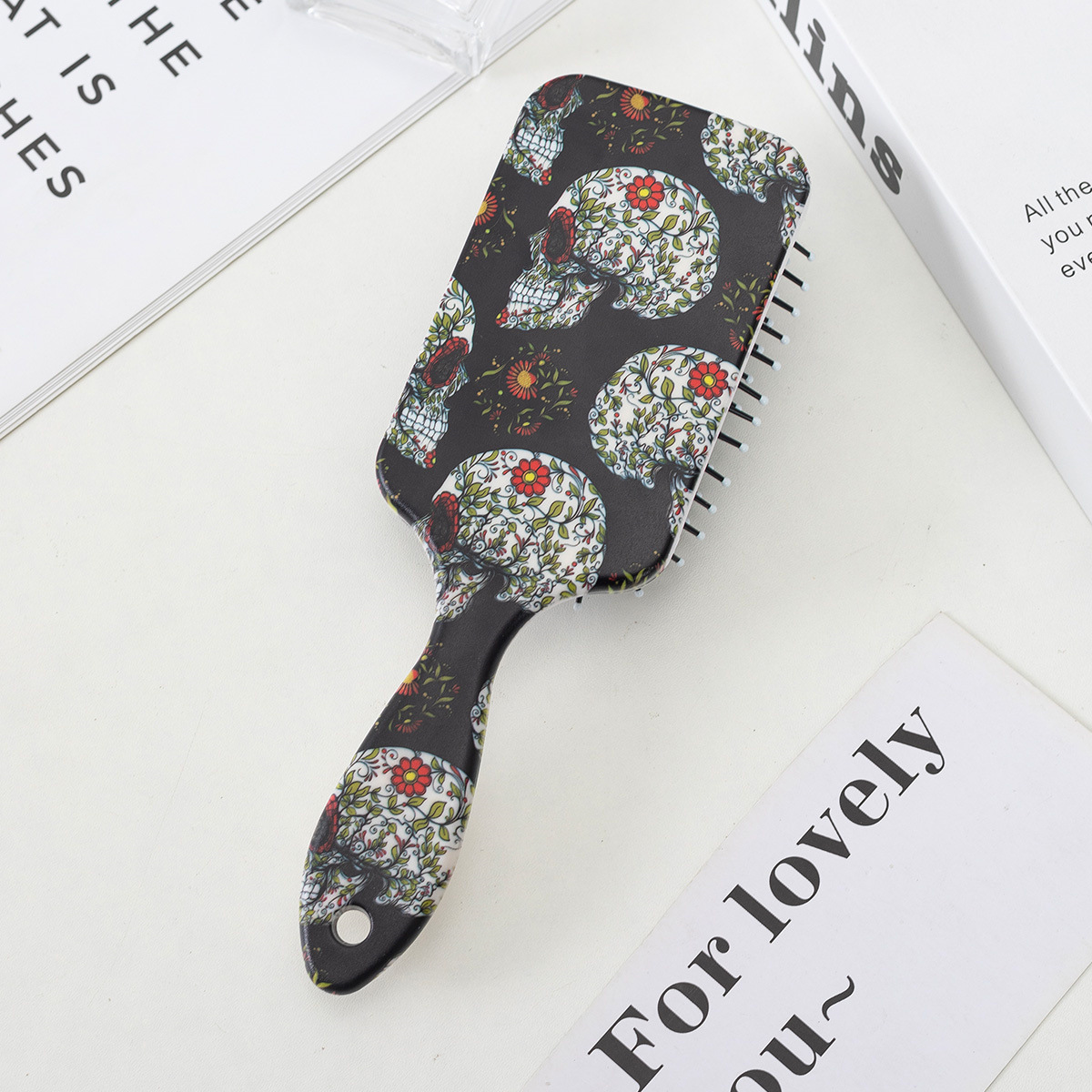 115g Weight Hair Comb Makeup Tools Types 1 Piece Quantity Plastic Material Halloween Festival Skull Pattern Simple Style, Classic Style, Commute Style Simple Style Classic Style Commute Skull Plastic Hair Comb 1 Piece 3
