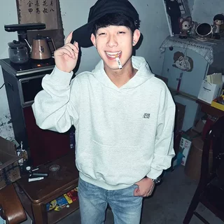 字母刺绣卫衣男女美式潮牌情侣帽衫宽松外套重磅手绘春季新款