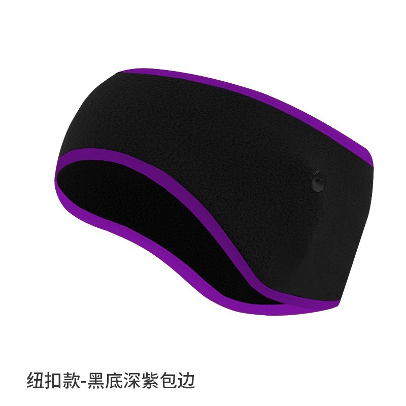 亚马逊防寒发带纯色抓绒防风额头保暖头带加绒加厚跑步运动护耳带|undefined