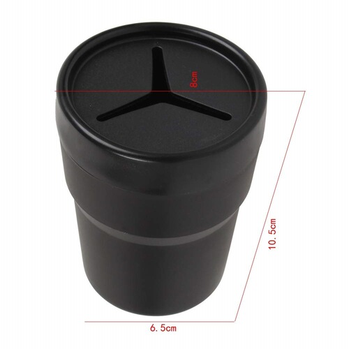 Multifunctional car mounted mini trash can with lid, desktop storage ashtray storage box, car cup holder trash can
