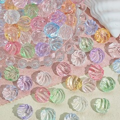 ファンタジーガラス糸ルースビーズ夏 DIY 手作りビーズブレスレットネックレスアクセサリーカラフルなミックスビーズ素材ジュエリー