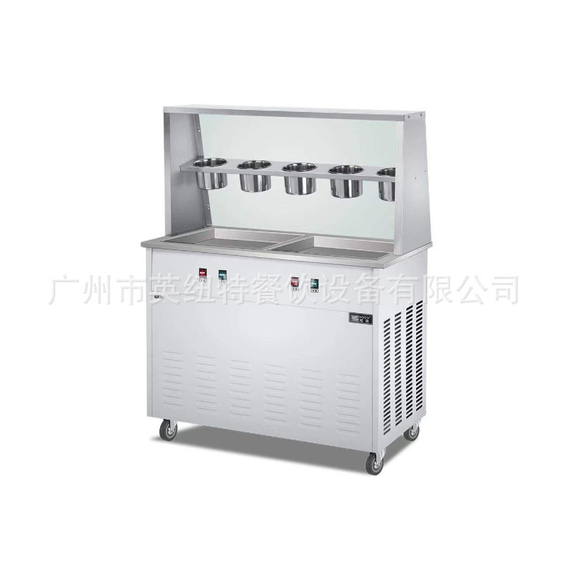 Commercial High-Power Ice Frying Machine, Snowflake Thick-Cut Fried Yogurt Ice Cream Machine, Rolled Ice Cream Machine, Multi-Functional Cold Drink Equipment