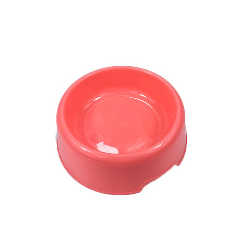 Pet Bowl Candy Color Plastic Bowl Small and Medium Dog Rice Bowl Dog Supplies Cat Bowl Teddy Golden Retriever Pet Supplies