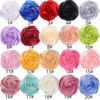 DIY clothing auxiliary material jewelry accessories large 6.5 cm silk satin color diced rose bud cloth art handmade