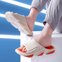 拖鞋男士外穿防滑涼拖鞋夏季戶外厚底沙灘一字拖高中生潮流男涼拖