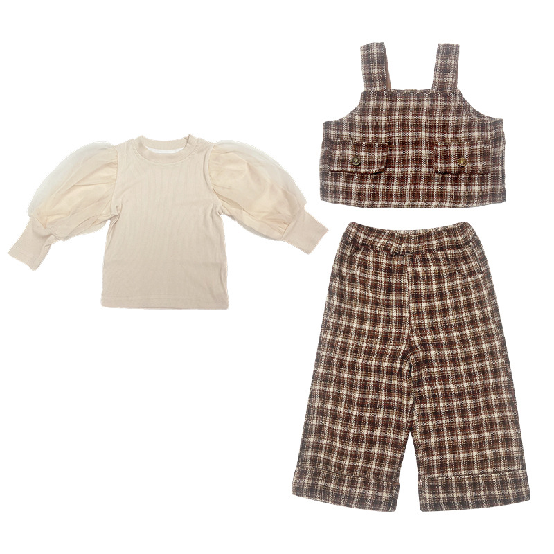 Pantaloni a zampa larga coreani con motivo scozzese in peluche stile britannico, autunno 2023, nuovi per ragazze_voghion.com