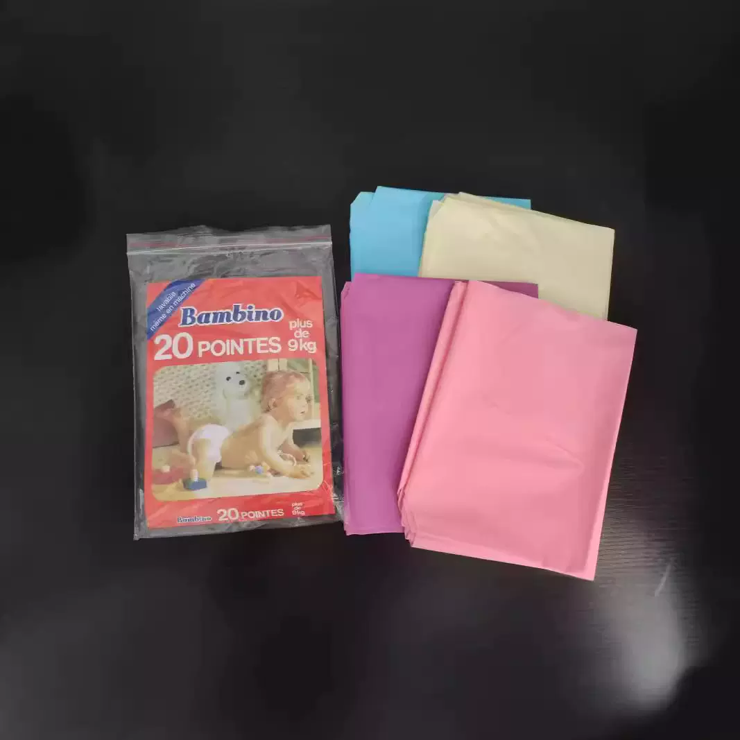 出口非洲婴儿塑料两片装三片装PE 尿片bambino婴儿塑料防水尿布