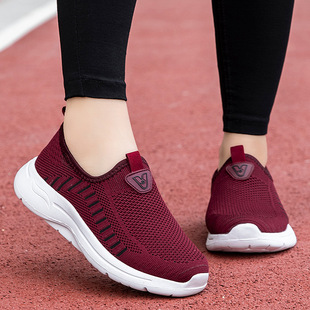 Summer Shoes for the Elderly, Women's Lightweight Mother's Shoes, Non-Slip Middle-Aged and Elderly Sports Walking Shoes, Old Beijing Cloth Shoes