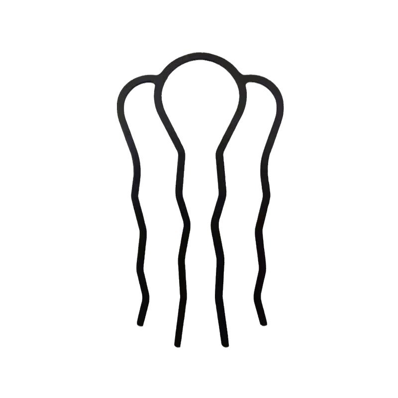 Updo artefacto cabeza de bola insertar peine elegante simple todo partido peine de pelo perezoso Internet celebridad mismo estilo horquilla de cuatro dientes para las mujeres