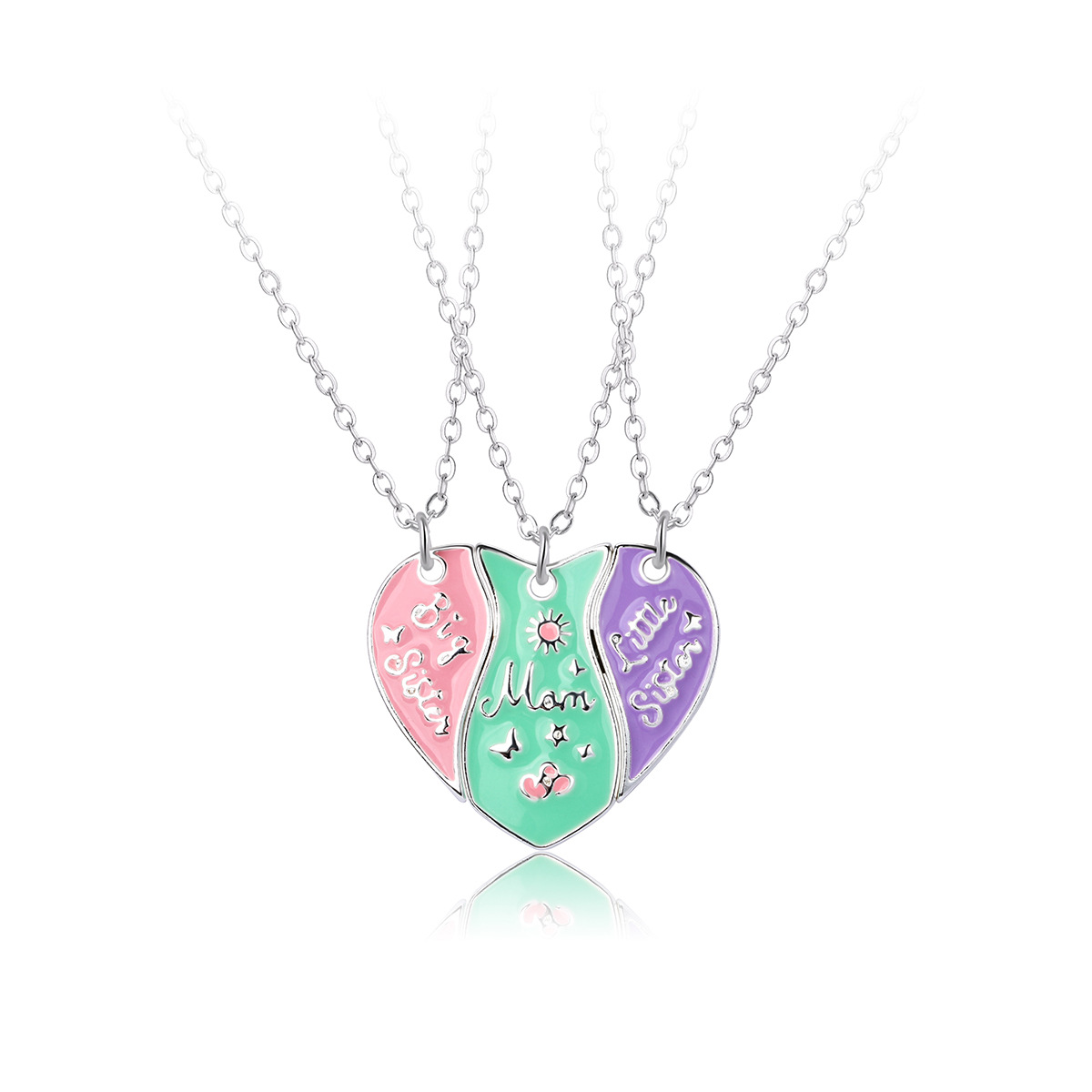 Simple Style Letter Heart Shape Alloy Enamel Unisex Pendant Necklace display picture 14