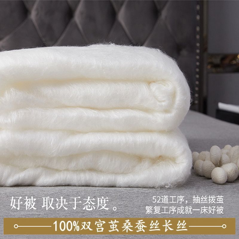 正品希尔顿蚕丝被100%桑蚕丝春秋被夏凉被子宿舍空调被芯加厚冬被|undefined