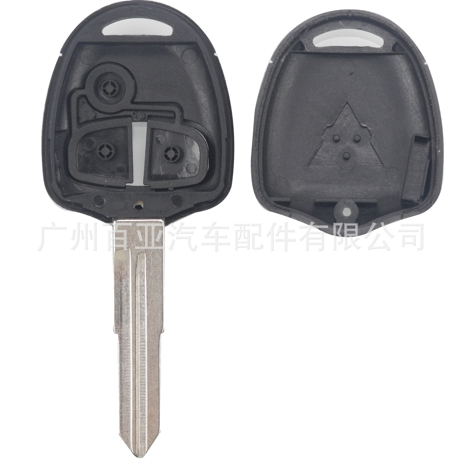 Suitable for 2-key 3-key Mitsubishi Outlander Wing God Pajero straight plate remote control car key replacement shell