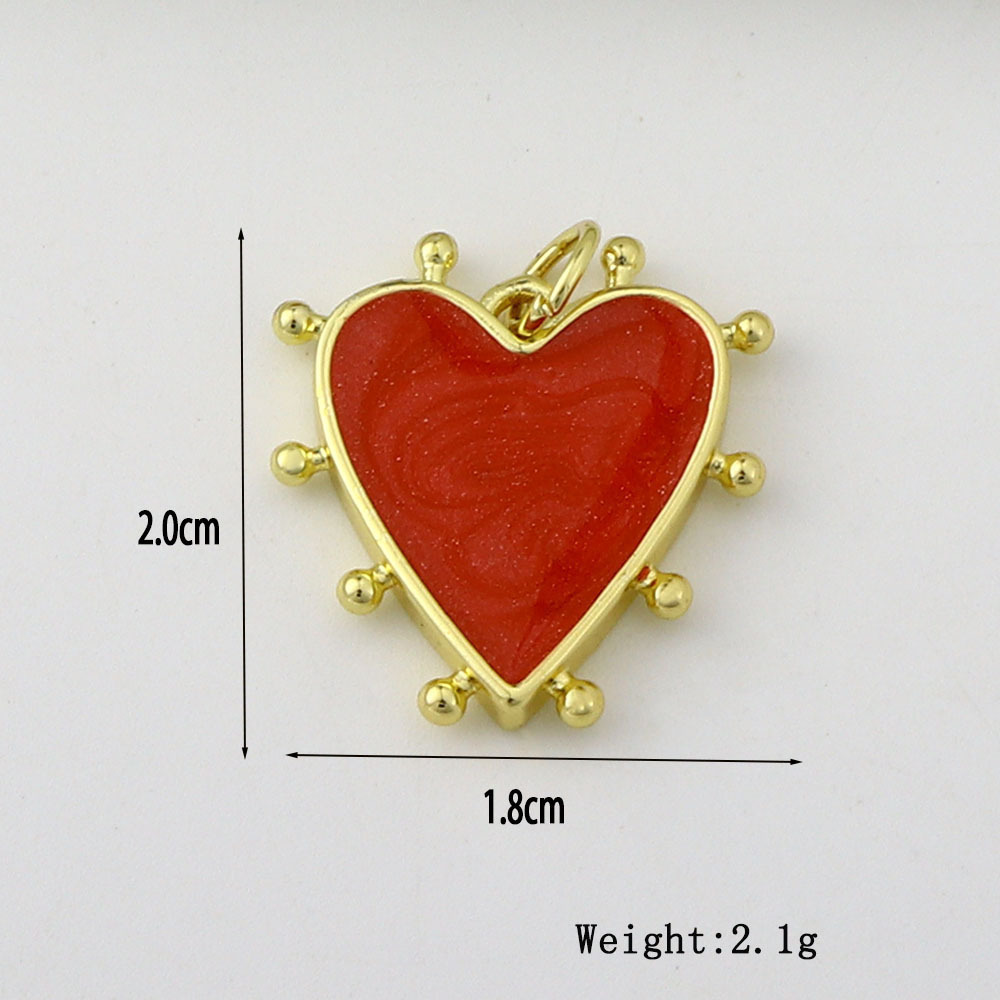 Pendant Jewelry Making Type 1 Piece 18 * 20mm Copper Heart Shape Pendant