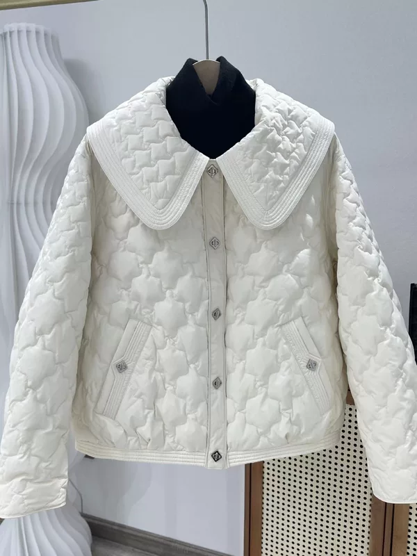 Winter down jacket, design fashionable light and thin doll, doll collar, trend of season, loose fit, western style