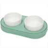 Green Ceramics Double Bowl