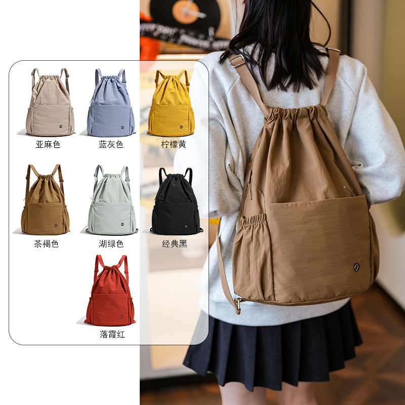 Strap Closure Bag 2025 New Arrival Large Capacity Dual Shoulder Bag with Strap Closure Design Travel Backpack for Women Cross-border