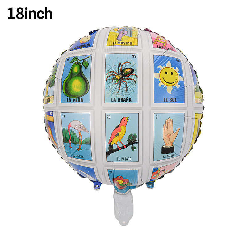 Globo de cactus transfronterizo Fiesta de carnaval Decoración Película de aluminio Burrito TACO Globo FIESTA Set
