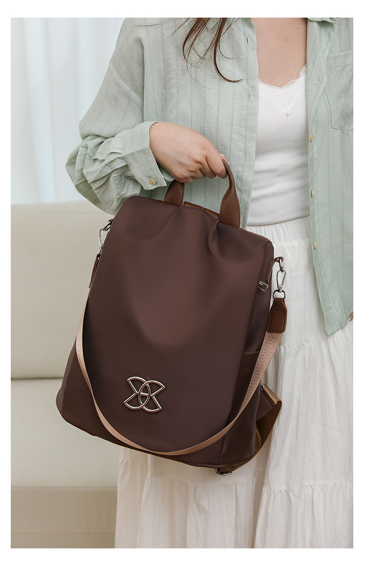 Weiblicher 2024 neuer Trend Oxford-Stoff leichter atmungsaktiver modischer lässiger Damen-Diebstahlschutz-Rucksack_voghion.com