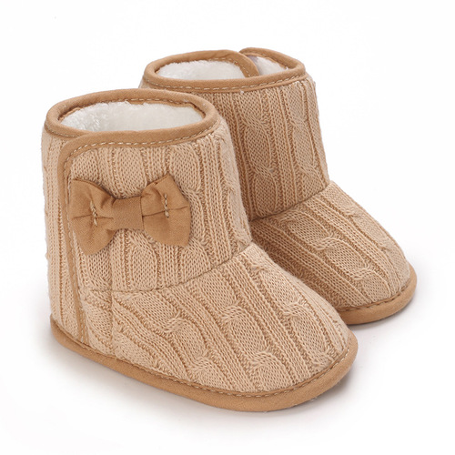 Toddler shoes 0-1 years old Toddler shoes Winter girls 'shoes Soft sole Warm snow boots Baby shoes 