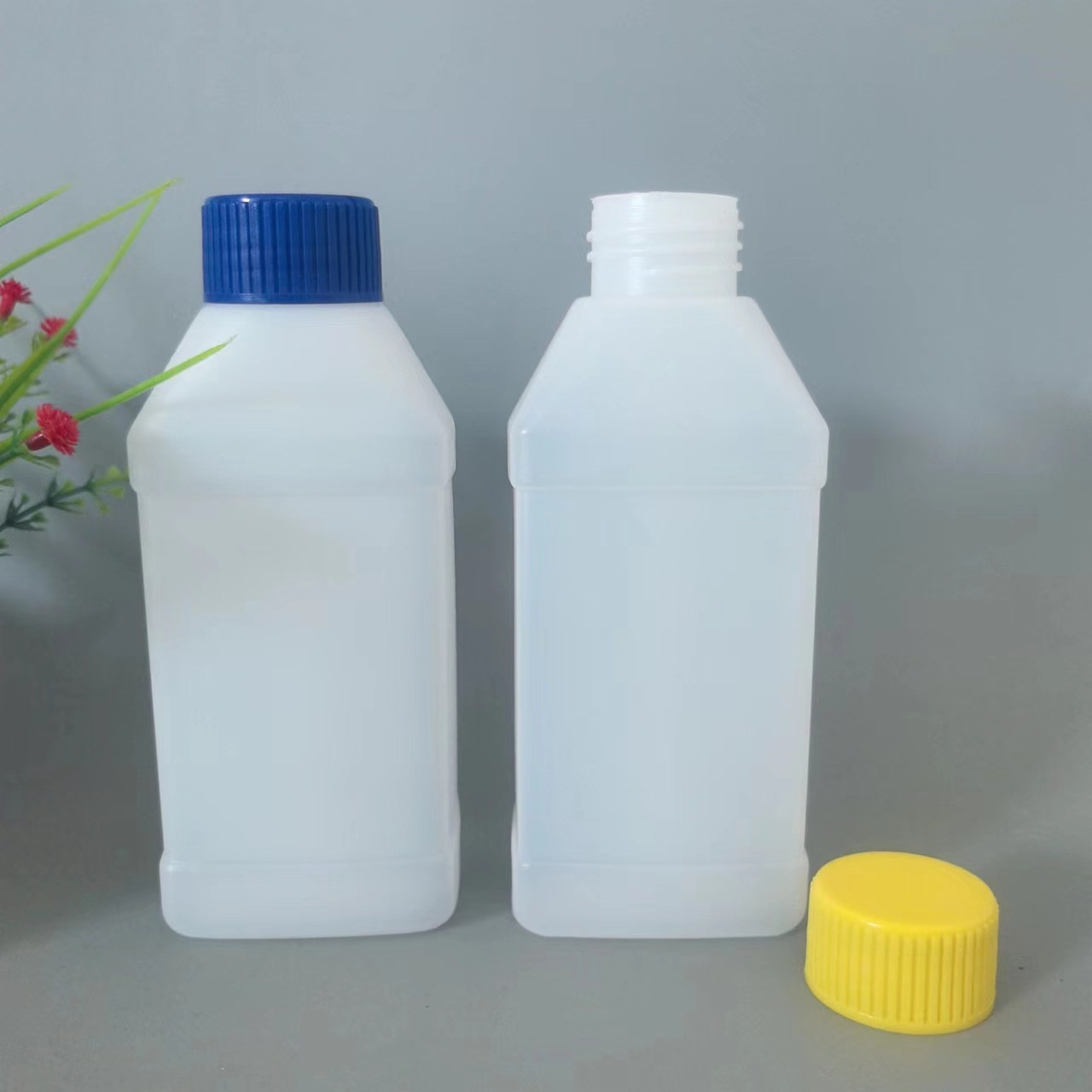 250ml 사각 액체 포장 병 세탁기 청소 살균 액체 병 반투명 시약 하위 병입