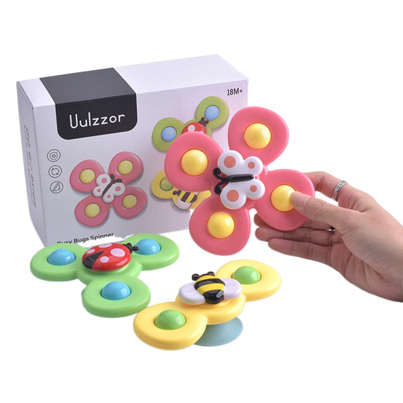 国境を越えて人気のある吸盤転楽昆虫がベルを鳴らして赤ちゃんが蒙氏の早教玩具ジャイロメーカーの卸売りをなだめる