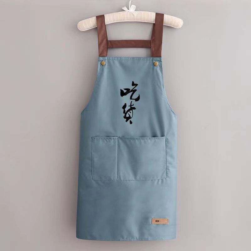夏の女性料理エプロン家庭用キッチン防水防油薄いタイプ汚れに強い作業服男性はロゴを印刷することができます|undefined