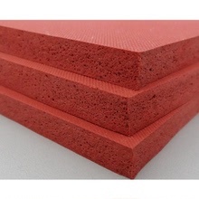 厂家直供 液体发泡硅胶板闭孔密度0.5 红色绝缘硅胶垫机械密封件