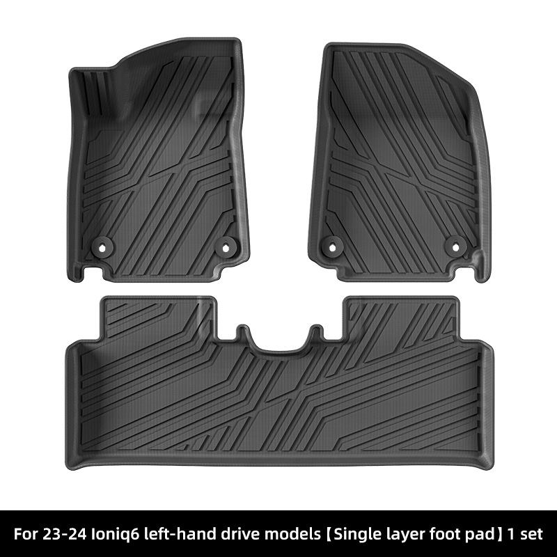 Hyundai TPE Car Floor Mats for 23-25 Hyundai IONIQ 6 + Trunk Mat (Modelə uyğun ayaqaltı) - 23-24-hyundai-ioniq-6-single-layer-floor-mats