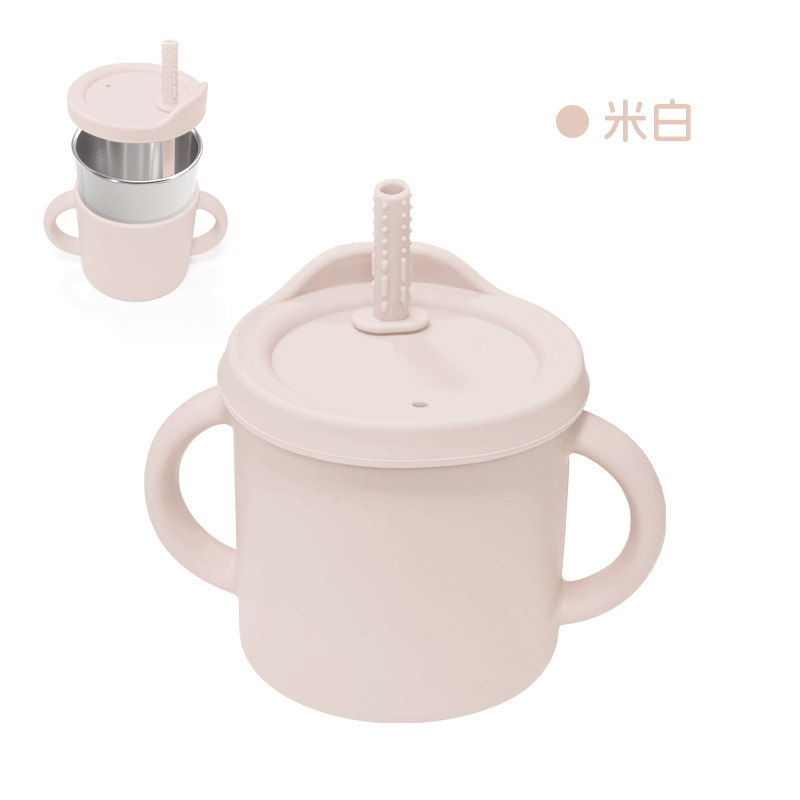 Amazon tazas de paja para niños tazas de bebés de acero inoxidable 3 - en - 1 tazas de agua para bebés tazas de paja tazas de bocadillos