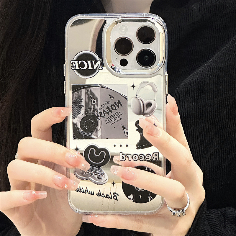 Coque iPhone Zhitai 14promax Miroir Trois en Un 13Pro Apple 11 Bracelet 12_voghion.com